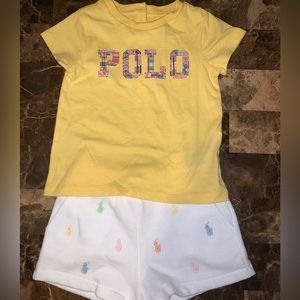 A 2 piece baby girl Ralph Lauren outfit